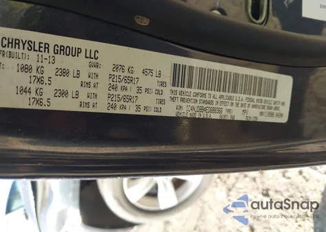 2014 Jeep Compass Sport from USA, damaged, VIN 1C4NJDBB4ED688366